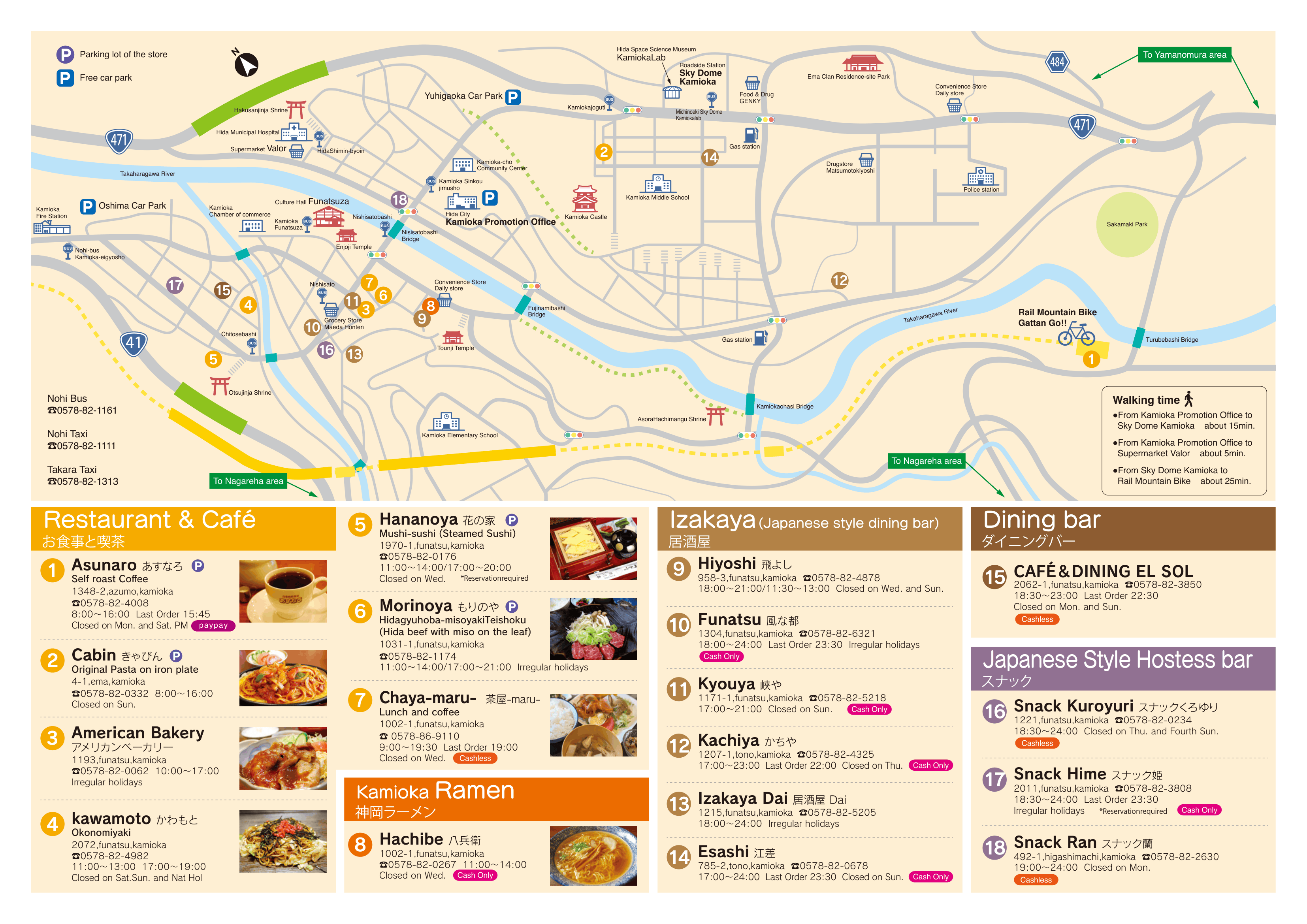 Kamioka Gourmet Map